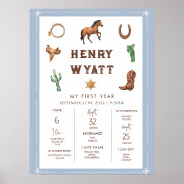 Westerna första året Milestone Poste Poster