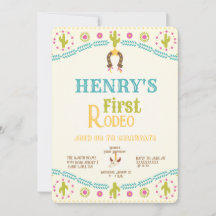 Westerna första födelsedag Rodeo Baby