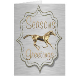 Westerna Guld-häst vid Silver Hälsningskort