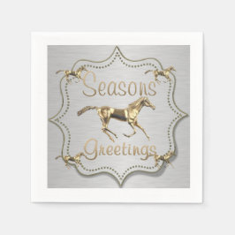 Westerna Guld-häst vid Silver Helgdag Pappersservett