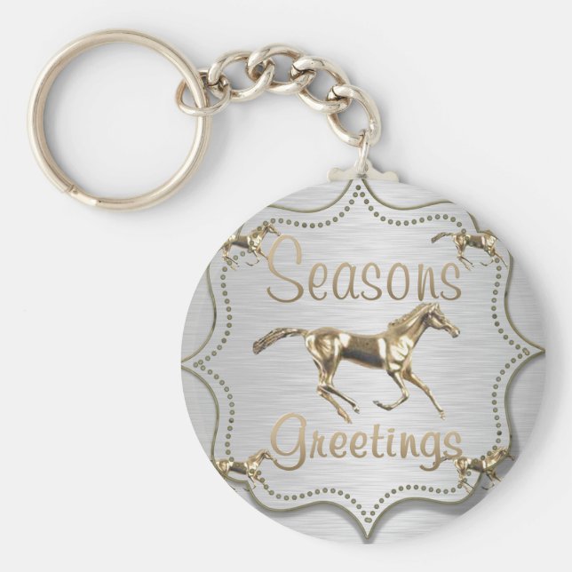 Westerna Guld-säsonhälsningar Nyckelring (Framsidan)