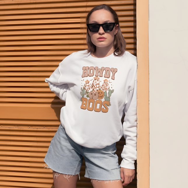 Westerna Halloween "Howdy Boos" Spöken Cowboy Hats T Shirt (Skapare uppladdad)