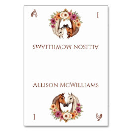 Westerna hästar från land - ikon för fjäderfä bordsnummer