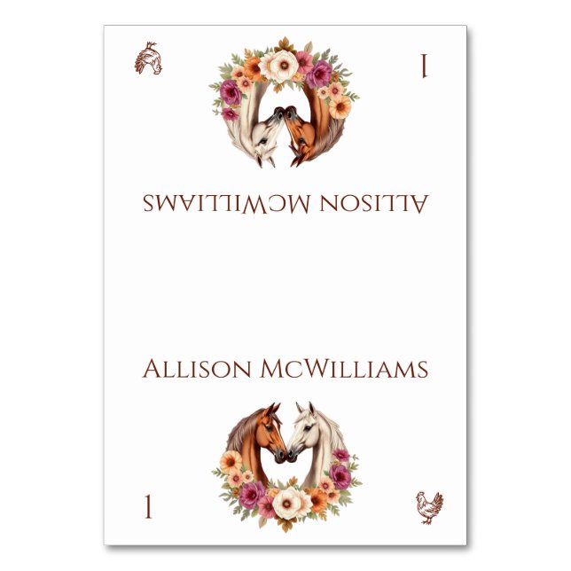 Westerna hästar från land - ikon för fjäderfä bordsnummer (Framsidan)