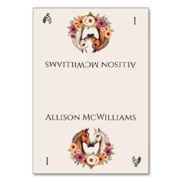 Westerna hästar från land - ikon för fjäderfä bordsnummer