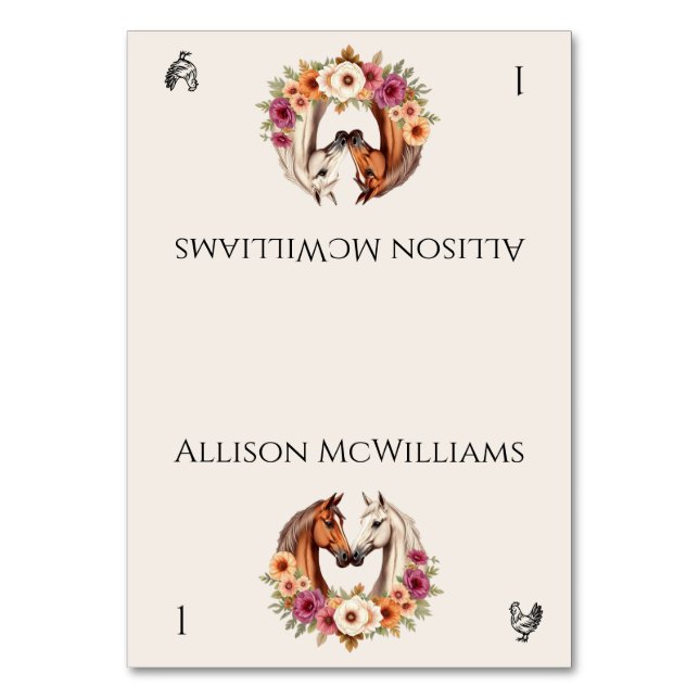 Westerna hästar från land - ikon för fjäderfä bordsnummer (Framsidan)