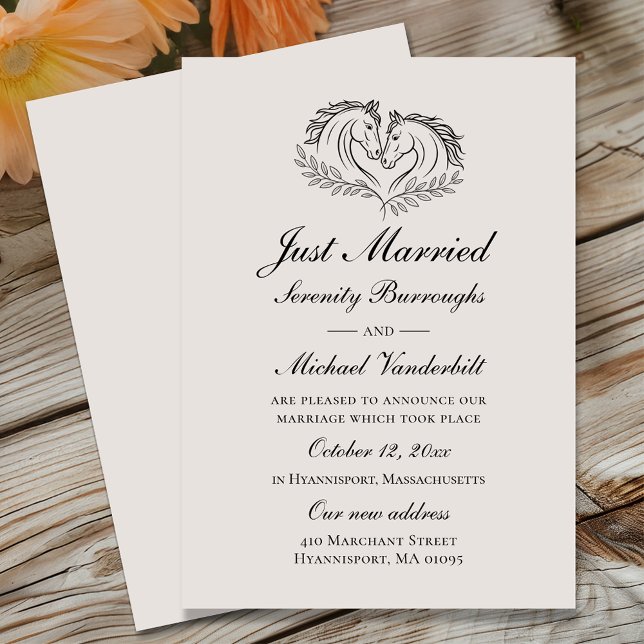 Westerna hästen Land Ny gifta Bröllop Meddelande (Skapare uppladdad)