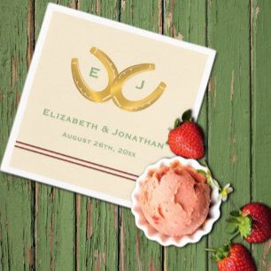 Westerna hästseshoes Bröllop Pappersservett