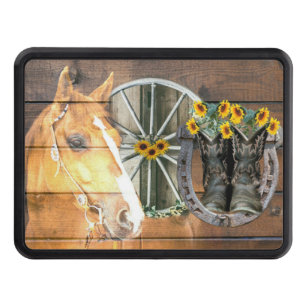 Westerna hästvagns hjulhädshoe Cowboy Boots Dragkroksskydd