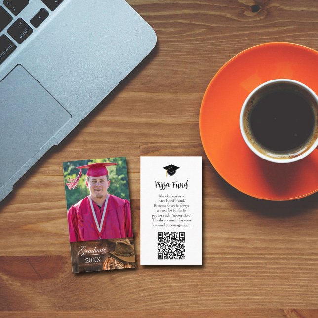 Westerna Hat- och Lasso Studenten Pizza-fondkort Visitkort (Skapare uppladdad)