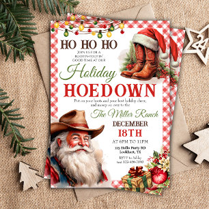Westerna Helgdag Hoedown Julafton Inbjudningar