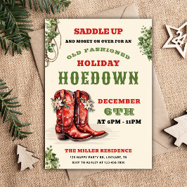 Westerna Helgdag Hoedown, Land Cowboy, jul Inbjudningar
