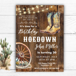 Westerna Hoedown Party Land CowboyBoots Inbjudningar