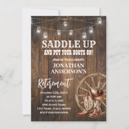 Westerna Land Boots Pension Firande Inbjudningar