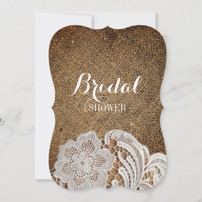 westerna land-burk och snöre inbjudningar (Framsida)