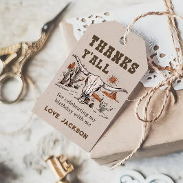 Westerna Land Cowboy Birthday Tack Presentetikett