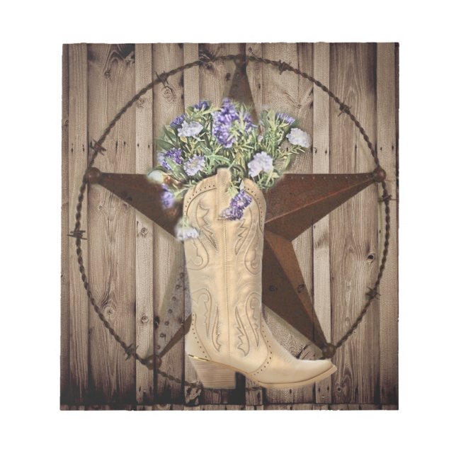 westerna land cowboyblomma av ostlada anteckningsblock (Framsida)
