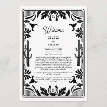 Westerna Land Cowboyen Bröllop Itinerary