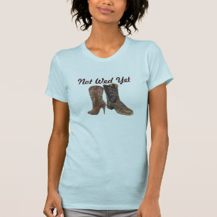 westerna land cowboyen bröllop t-shirt