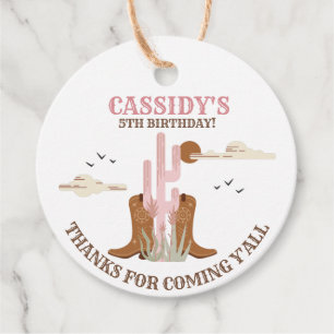 Westerna Land Cowgirl Birthday Tack Gift Gåvor Etiketter