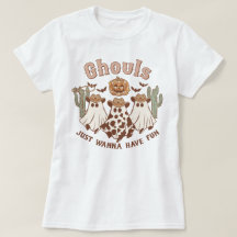 Westerna Land Cowgirl Ghouls Funny Halloween