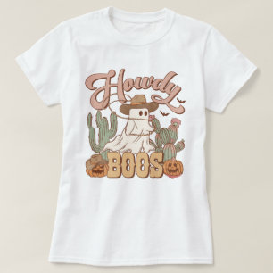 Westerna Land Cowgirl Howdy Boos Funny Halloween T Shirt