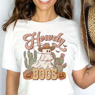 Westerna Land Cowgirl Howdy Boos Funny Halloween T Shirt