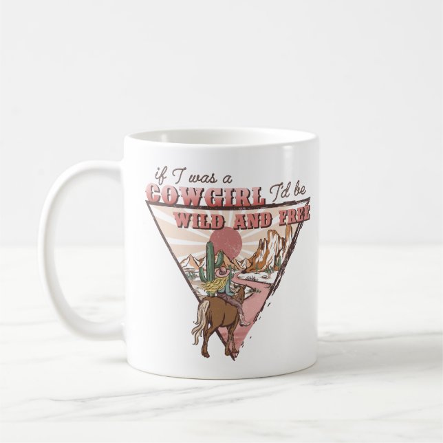 Westerna Land Cowgirl Kaffemugg (Vänster)
