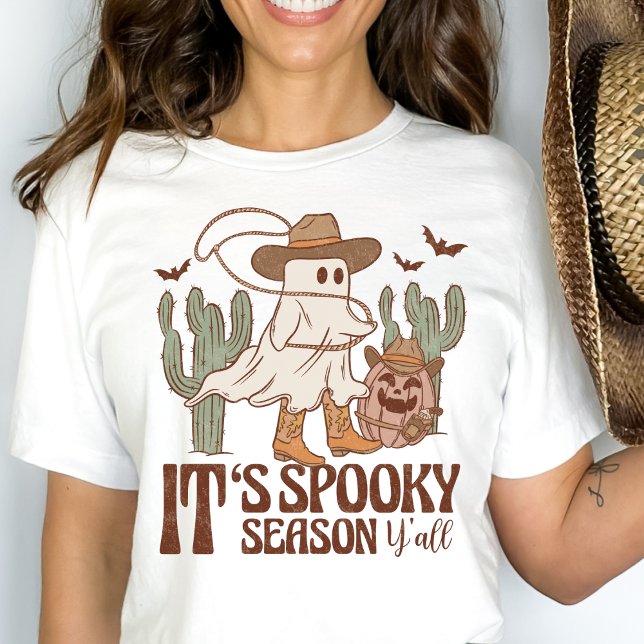 Westerna Land Cowgirl Spooky Season Halloween T Shirt (Skapare uppladdad)