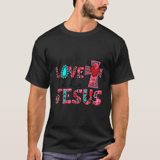 Westerna Land Kärlek som Jesus Kor Christian Ge T Shirt