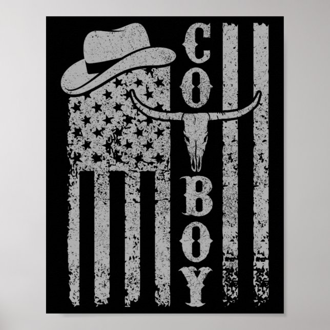 Westerna Land Manar Tonåring Boy Kid Rodeo Souther Poster (Framsidan)