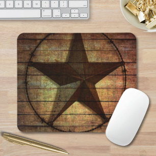 Westerna Land Primitive Barn Wood Texas Star Musmatta