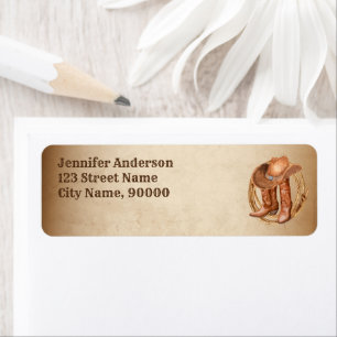 Westerna Land Returadress Etikett