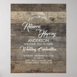 westerna land-vedslingan bröllop välkomnas poster
