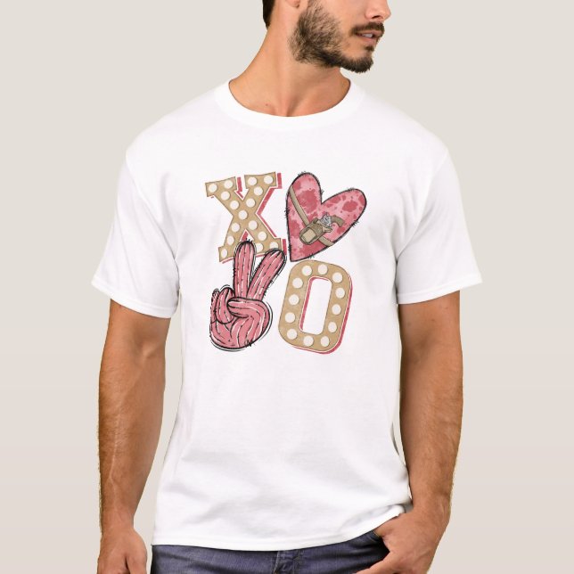 Westerna Land Xoxo | Hugs och Kisses T Shirt (Framsida)