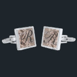 Westerna landsbyggsbröllopet snöre i Rustic-lada Silverpläterade Manschetterknappar<br><div class="desc">Rustic,  snöre,  western inbjudan till landsbyggsbröllop och bröllopsförmån för trä och snöre.</div>