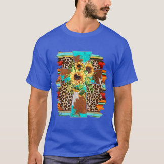 Westerna Leopard Serape Solros Christian Kor T Shirt