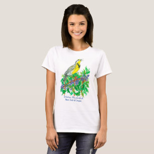 Westerna Meadowlark Oregon State Bird Tee Shirt