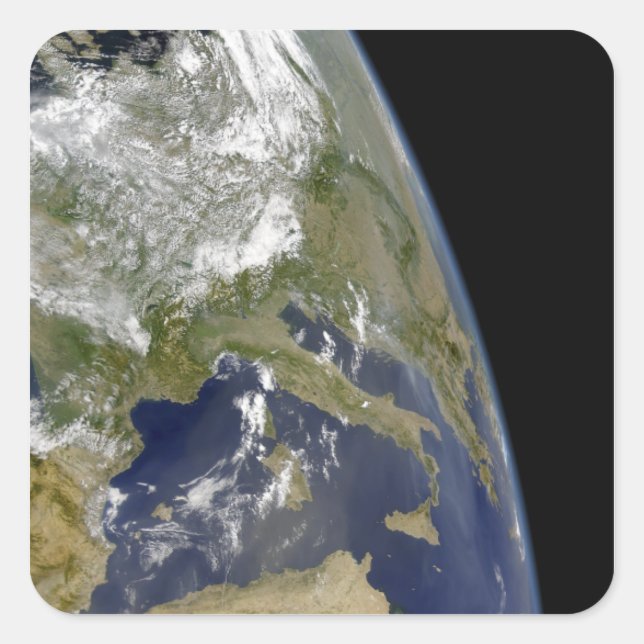 Westerna Medelhavsområdet Fyrkantigt Klistermärke (Framsida)