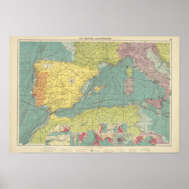 Westerna Medelhavsområdet Poster (Framsidan)