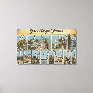 (Westerna) Nebraska - stora brevplatser Canvastryck