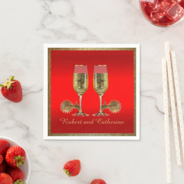 Westerna Party-champagne och sura namn RED Pappersservett