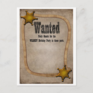 Westerna party Inbjudan