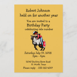 Westerna Party Rodeo Cowboy Mutton Buster Inbjudningar