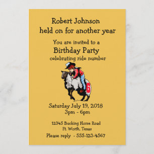 Westerna Party Rodeo Cowboy Mutton Buster Inbjudningar