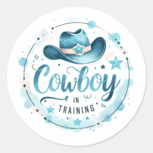 Westerna Pojke Shower, Kids Cowboy Runt Klistermärke