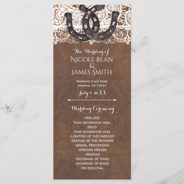 Westerna programmet Rustic Horseshoes & Snöre Land Program (Framsida)