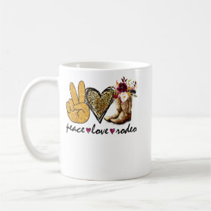 Westerna rådet Retro Peace Kärlek Rodeo CowboyBoot Kaffemugg