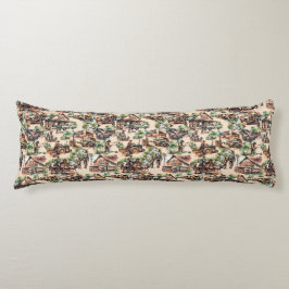 Westerna Ranch- eller Land-odlingsscenen Kroppskudde