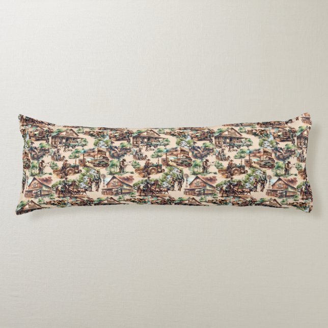 Westerna Ranch- eller Land-odlingsscenen Kroppskudde (Framsidan)